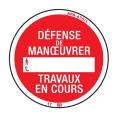  Macaron aimant�''TRAVAUX EN CO 