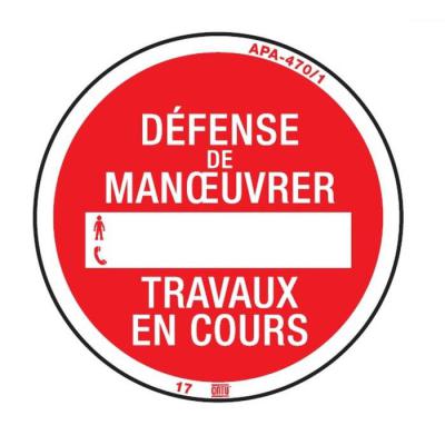  Macaron aimant�''TRAVAUX EN CO 