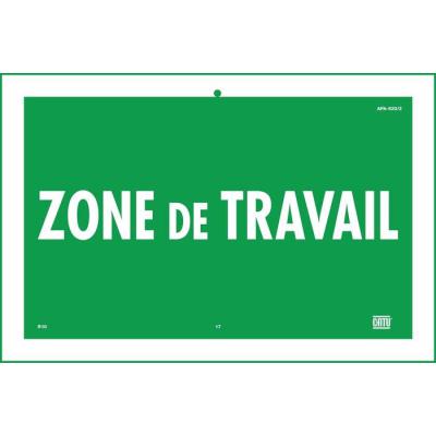  Aff aimant�e ''ZONE DE TRAVAIL 