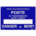  Plaque Alu. ENEDIS poste 18 ca 