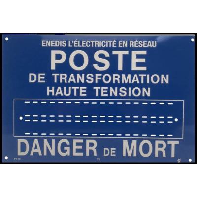  Plaque Alu. ENEDIS poste 18c.r 
