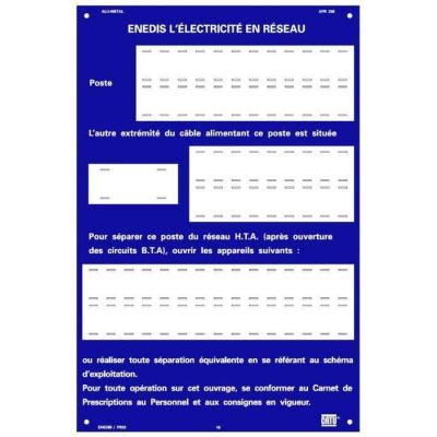  Plaque Alu ENEDIS''TRANSFORMAT 