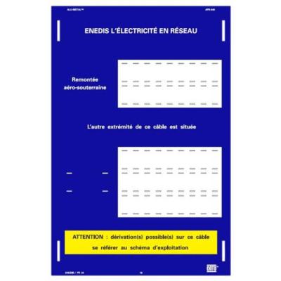  Plaque Alum�tal ENEDIS ''REMON 
