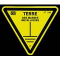  AUTOCOLLANT TRIANGLE ''TERRE D 