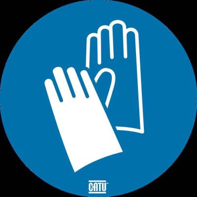  Affiche adh�sive bleue GANTS O 