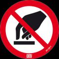  Affiche adh�sive NE PAS TOUCHE 