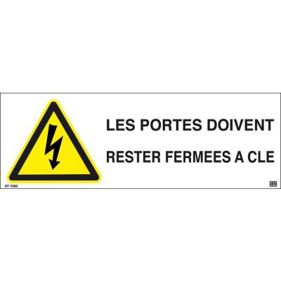  Affiche adh�si DANGER ''PORTES 