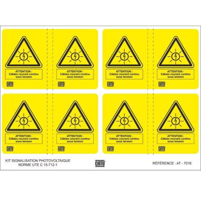  Sticker photovolt.''ATTENTION 