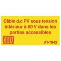  Sticker photovol.''CABLE DC <6 