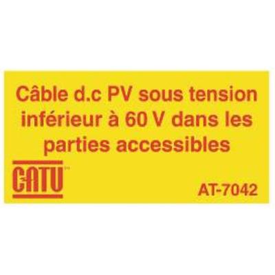  Sticker photovol.''CABLE DC <6 