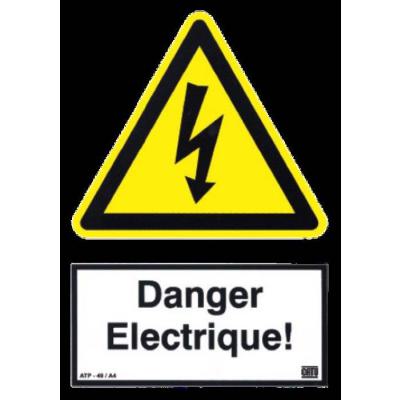  Affiche rigide adh�s.''DANGER 