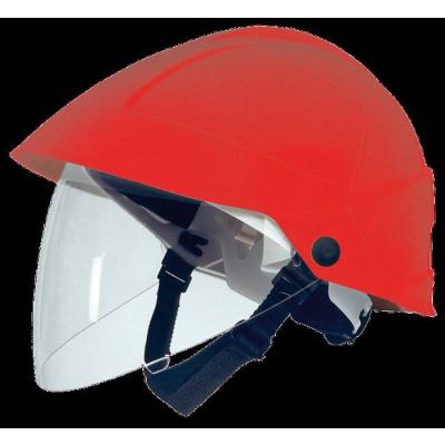  CASQUE ROUGE AVEC ECRAN FACIAL 