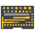  COFFRET 3/8'' CLE A CLIQUET, D 