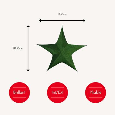  Etoile brillante D:150cm vert 