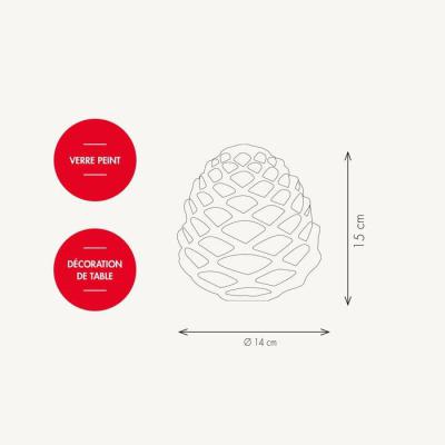  D�co. Pomme de pin givr�e 