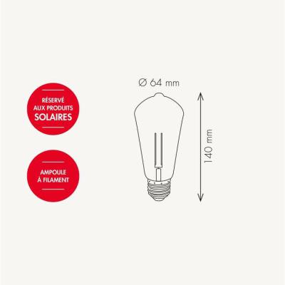  Amp. 2 filaments S164 E27 BC 