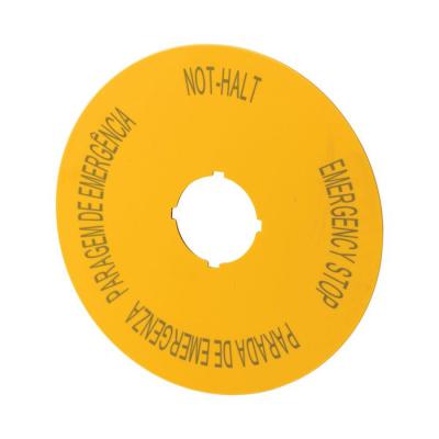  Etiquette, arr�t d'urgence, D= 