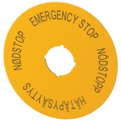  Etiquette, arr�t d'urgence, D= 