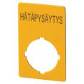  Etiquette, arr�t d'urgence, Hx 