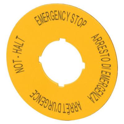  Etiquette, arr�t d'urgence, D= 