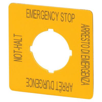  Etiquette, arr�t d'urgence, Hx 