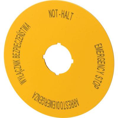  Etiquette, arr�t d'urgence, D= 