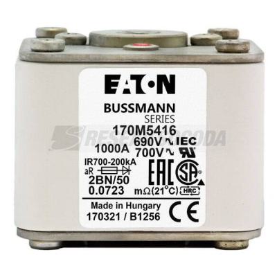 FUSE 250A 1250V 2BKN/80 AR CU 