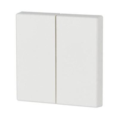  Bouton � bascule, double, blan 
