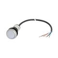  Bouton-pous.,24V,1F,blanc,3,5m 