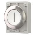  Bouton-pous.30mm affleur.blanc 