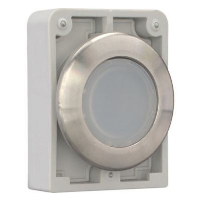  Bouton-pous.lum.30mm affl.� ac 