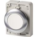  Bouton-pous.30mm affleur.blanc 