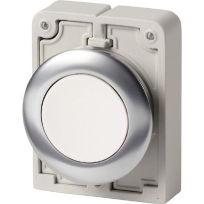  Bouton-pous.30mm affleur.blanc 