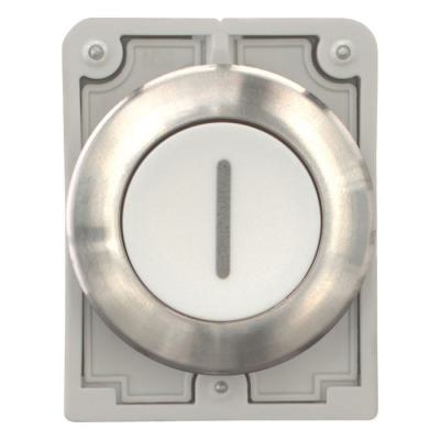  Bouton-pous.30mm affleur.,blan 