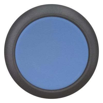  Bouton-poussoir, plat, bleu, � 
