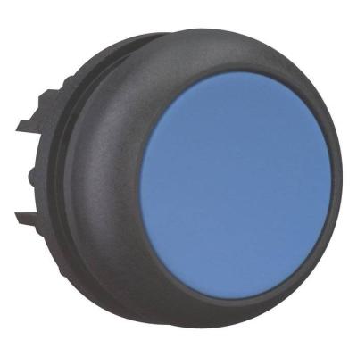  Bouton-poussoir, plat, bleu, � 