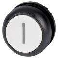  Bouton-poussoir, plat, blanc I 