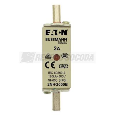  NH FUSE 2A 500V GG/GL SIZE 000 