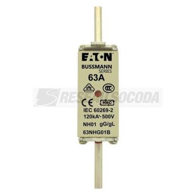  NH FUSE 63A 500V GG/GL SIZE 01 