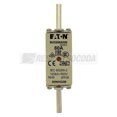  NH FUSE 80A 500V GG/GL SIZE 0 