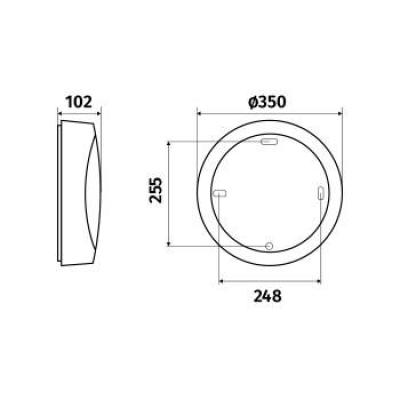  Sextan LED 2700lm 3000K blanc 