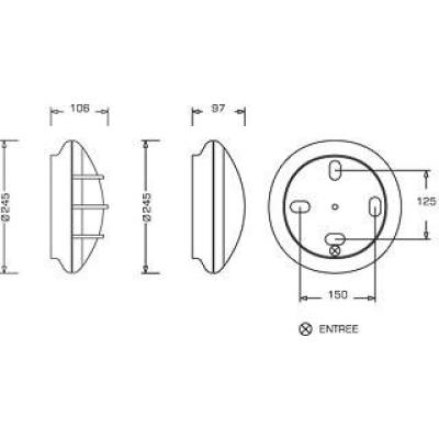  Dune grille E27 LED 500lm 