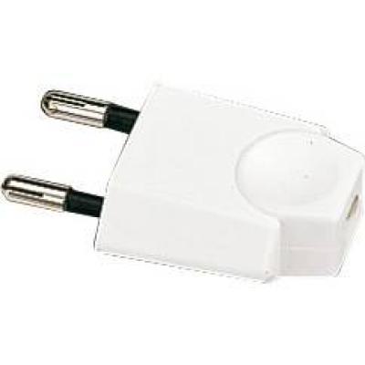  Fiche m�le 6A 2P blanc EAN 
