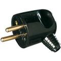  Fiche m�le 16A 2P+T s.lat noir 