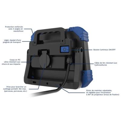  POLY PROJECTEUR FILAIRE 45W PC 