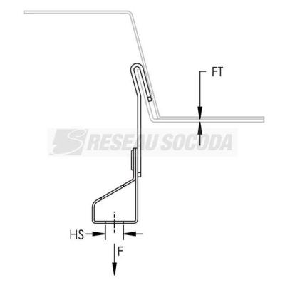  Attache profil� trap�zoidal, M 