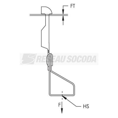  Attache profil� trap�zoidal, t 