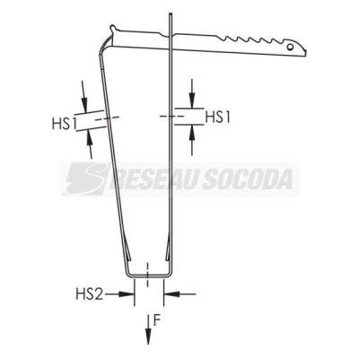  Attache profil� trap�zoidal, t 