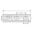  Rail trous obl, 41X41X2,5mmx2m 