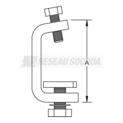  Attache de poutre pour profil 